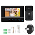 Miniatyrbild 7 av 8: Trådbunden Dörrklocka 7 tum TFT Monitor Intercom Kamera Videodörrtelefon Access Control System 100-240VAU-kontakt