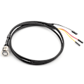 Miniatyrbild 2 av 2: Datorväxlare för skrivbord, kabel, metallknapp, metall LED-strömknapp, röd