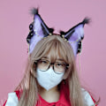 Miniatyrbilde 4 av 5: Fox Cat Butterfly Lange Pelsører Hår Hodeplagg Ulv Dyr Anime Halloween Party Kostyme
