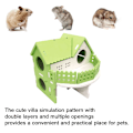 Miniatyrbild 8 av 8: Hamstergömställe, Montera Hamster Hut Villa, Burhabitat Dekor Tillbehör, Leksaker för Hamster Hamster Sovrum