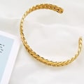 Miniatyrbillede 4 af 5: Armbånd med manchet, kædearmbånd til kvinder Unikt vævet hvede Fødselsdagsgaver
