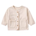 Miniatyrbilde 1 av 7: Varm vinterjakke i fleece for baby, dobbeltsidig, babyklær, vinterklær til utendørsbruk (Beige)