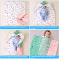 Miniatyrbillede 3 af 6: Baby Swaddle Tæppe Barnevognsindpakning, Blød Tyk Fleece Varmt Tæppe