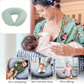 Miniatyrbillede 4 af 5: Ammepude og lokaliseringshjælp - original blå chevron | | støtte amning, flaskefodring, baby
