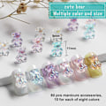 Miniatyrbild 2 av 6: 80 st Nail Bear 3D Nagelcharm för Resin Naglar Dekorationskit för Nagelkonst Design DIY
