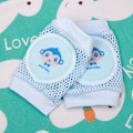 Miniatyrbild 7 av 8: Baby Toddler Kryp Skyddande Knäskydd Mjuka Andningsbara Mesh Knäskydd 2 Par Blå