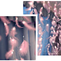 Miniatyrbild 7 av 8: Feather String Lights, led dekorativa lampor, Fjärrkontroll Romantisk vägghängande gardin dekoration$Fjäder String Lights Fairy Lights Batteri