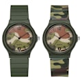 Miniatyrbillede 1 af 6: Casual Unisex Analog Kvarts Armbåndsur Simpel Silikonrem 5 Bar Vandafvisende Ur til Kvinder Mænd