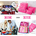 Miniatyrbillede 3 af 6: 6-delt Rejsestoragepose Multifunktionel TøjSorteringspakke Rejsepaknings Kompressionspose Bagageopbevaringspose