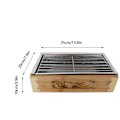 Miniatyrbild 1 av 2: Bärbar Kvadratisk Grill för Utomhusbruk, Kolgrill för Matlagning, Bakplåt