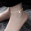 Miniatyrbillede 5 af 6: Rustfrit Stål Hjerte Kæde Armbånd og Ankler til Mænd Kvinder, Armbånd (15+5cm), ankel (21+5cm) Justerbar