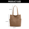 Miniatyrbilde 2 av 5: Kvinners Laptop Tote Bag Canvas Håndveske Skulderveske Klut Ensfarget Kvinneveske med Canvas Kvinneveske