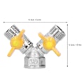 Miniatyrbillede 4 af 8: Hunn Hanetråd G1/2 Kugleventil Vandhane Adapter Messing Y-Type Dobbelt Udløb Automatisk Vandingssystem