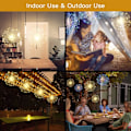 Miniatyrbild 4 av 7: Fairy String Lights Julbelysning, 120 LED 8 lägen Dimbara String Fairy Lights med fjärrkontroll, Vattentät Koppartråd Dekorativ Hängning