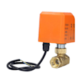 Miniatyrbillede 2 af 8: DN15 2-vejs 2-tråds elektrisk kugleventil Normalt lukket Messingventil 1/2 tommer rørgevind DC12‑24V