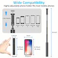 Miniatyrbild 5 av 8: Selfie Stick-stativ, allt-i-ett utdragbar Bluetooth Selfie Stick med trådlös fjärravtryckare för iPhone Xs/Xs Max/XR/X/8, Galaxy S10/9/8/Note,