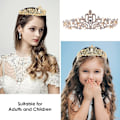 Miniatyrbillede 5 af 5: Bryllupskrone Rhinestone Pandebånd Piger Prinsesse Fødselsdagsfest Bryllup Tilbehør, Juleferiegave Til Kvinder