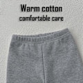Miniatyrbild 4 av 7: Bebis extra tjocka varma fleecebyxor, bebis höst och vinter plysch spetsade leggings (grå)