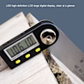 Miniatyrbillede 8 af 8: Digital Vinkelmåler LED Display Rustfrit Stål Metrisk Imperial 360° Måler 200mm