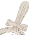 Miniatyrbillede 4 af 8: Dekorativt Spejl Hvid Kanin Formet Retro HD Rattan Spejl til Badeværelse Soveværelse