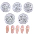 Miniatyrbild 1 av 7: 100 stycken nagelcharms strass nagelcharms nagelsmycken 3D kristall metall nagelstenar