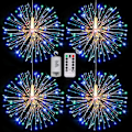 Miniatyrbild 1 av 7: Fairy String Lights Julbelysning, 120 LED 8 lägen Dimbara String Fairy Lights med fjärrkontroll, Vattentät Koppartråd Dekorativ Hängning