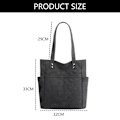 Miniatyrbilde 2 av 6: Kvinners Laptop Tote Bag Canvas Håndveske Skulderveske Klut Ensfarget Kvinneveske med Canvas Kvinneveske