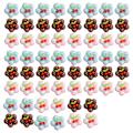 Miniatyrbilde 1 av 5: 60 stk Harpiks Charms, Søte Harpiks Charms Flatback Perler Tilbehør for DIY Håndverk, Scrapbooking, Hårklipp