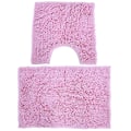 Miniatyrbillede 2 af 3: 2 stk. Chenille Anti-slip Vandabsorberende Skridsikker Måtte Badeværelse Stue
