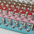 Miniatyrbillede 4 af 5: Justerbare Mikrofiber Læder Spikes Hundekrave med en Kvækbold Gave til