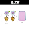 Miniatyrbild 2 av 6: Jordgubbsblommiga Hängande Örhängen Cubic Zirkon Färgglada För Brud Kvinna Flicka Bal Kvällsklänning Smycken för Nattklubbar, Fester och Vardagsbruk