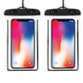 Miniatyrbillede 1 af 6: Vandafvisende Telefonpose 2-pak, Universal Mobiltelefon Vandtæt Under Vandtaske Tørpose