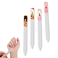 Miniatyrbild 1 av 6: 3D Glasnagelfil, Dubbelsidig Etsad Kornyta, Finger Pedikyr Nagelfiler Nagelvård Kattnagelfil