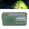 Miniatyrbild 1 av 8: Solcellsdriven Handvev-ficklampa Radio 1LED Multifunktionell Bärbar Nödradio Ficklampa