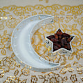Miniatyrbild 2 av 7: Månen Servis Dessertbricka Månstjärna Middagstallrik Bricka Järn Moon Srar Efterrättstallrik Rustik Crescent Moon Star Bricka Bakelsebricka Ramadan-dekorationer