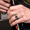 Miniatyrbilde 4 av 5: Kreativ gullkule ring for menn, personlighet to-farget kule ring