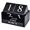 Miniatyrbild 2 av 7: Träkalender med block - Evig blockmånadsskärm för hemmet eller kontoret, 6,1 x 3,9 x 2,9 tum$Kalenderblock - Trä, Evig