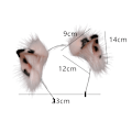 Miniatyrbillede 2 af 5: Katte-Ræv-Gris Faux Fur Øre Pandebånd Sød Halloween Håndlavet Dyr Pels Øre Hårbøjle