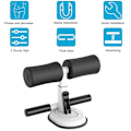 Miniatyrbild 4 av 8: Bärbar golv-sit-up-stång, justerbar självsugande sit-up-hjälp, fitness två rader sit-up-fotstöd för hemträning,