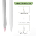 Pikkukuva 2 / 5: Silikonikärjet Apple Pencil 1./2. sukupolvelle - Liukumattomat, hiljaiset - 10 kpl