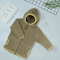 Miniatyrbillede 6 af 6: Efterårs- og vinterstyle fleece jakke til drenge og piger, baby fleece jakke med hætte (grøn)
