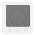 Miniatyrbillede 2 af 6: Vandafvisende Badeværelses Timer Vægur Digital LCD Termometer Hygrometer Sugeskål Hvid