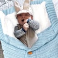 Miniatyrbilde 5 av 5: Ullstrikket polstret sovepose for babyvogn utendørs