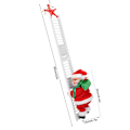 Miniatyrbillede 4 af 6: Julemandens Elektriske Klatreladder Hjemmedekoration Juletræspynt Gave (Hvid Enkelt Ladder (Femtakset Stjerne))