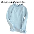 Miniatyrbillede 2 af 5: Høj krave ensfarvet tunika høj hals sweater til børn