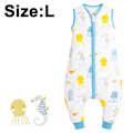 Miniatyrbillede 1 af 8: Sommertynde baby-onesies, bomuldsbaby-anti-spark-tæppe, børnevest-sovepose med fødder