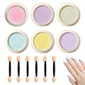 Miniatyrbild 1 av 6: 6-pack Nagelpulver Set 6 Färger Nagelpulver Nagel Effekt för Nageldekoration Salong Hem DIY