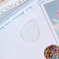 Miniatyrbillede 4 af 5: 40 stk. Akryl Blanks med 50 Farverige Perlekæder, Transparent Glitter Akryl DIY Ornament Blanks til Nøglering Håndværk Hængende Julepynt