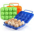 Miniatyrbilde 4 av 5: Bærbar Camping Eggboks i Plast for 12 Egg - Utendørs Eggbeholder med Håndtak