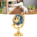 Miniatyrbilde 1 av 8: 1:12 Dukkehustorglobe Metall Solid Blank Glansfull Utsøkt Dukkehustorglobemodell Studie Møbler